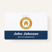 金属製カスタムクリップ付き会社ロゴ名バッジ バッジ (正面)