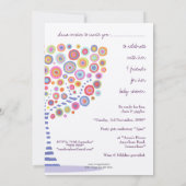 金属製サークルツリーカスタムベビーシャワー招待状 招待状