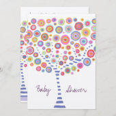 金属製サークルツリーカスタムベビーシャワー招待状 招待状