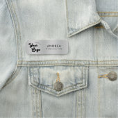 金属製シルバーセーフティピン名のカスタムロゴモダン 名札 (インサイチュ)