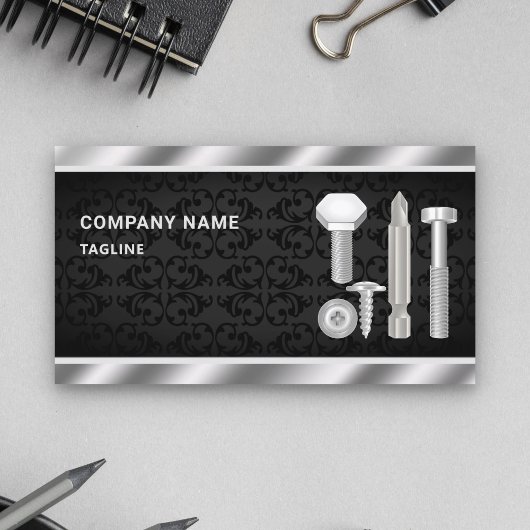 金属製スチールボルト締結部品金物保管庫 名刺