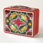 金属製ステンレス弁当箱とロサンゼルス色付き メタルランチボックス (正面)