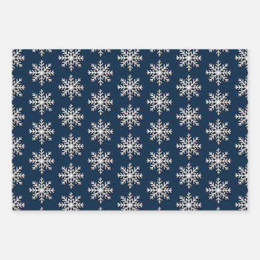 金属製スノーフレーク包装紙 ラッピングペーパーシート (正面)