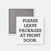 金属製ドアマグネット「ドア離れーに荷物を入れて下さい」 マグネット (正面/裏面)