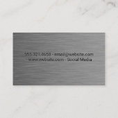 金属製バックグランドナイフ | シェフ 名刺 (裏面)