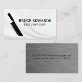 金属製バックグランドナイフ | シェフ 名刺 (正面/裏面)