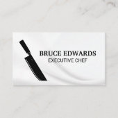 金属製バックグランドナイフ | シェフ 名刺 (正面)