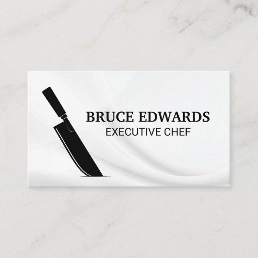金属製バックグランドナイフ | シェフ 名刺 (正面)