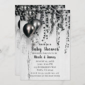 金属製パーティーバルーン素朴アイビーベイビーシャワー 招待状 (正面/裏面)