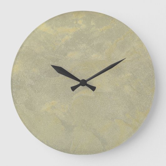 金属製フェイク漆喰仕上げ丸時計 ラージ壁時計 (正面)