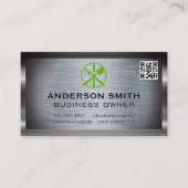 金属製ブラシ仕上げ台所用品 | QRコード 名刺 (正面)