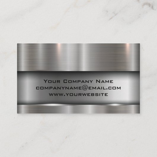 金属製ブラシ仕上げ工業用ソー及びハンマー 名刺 (裏面)