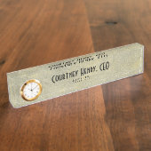 金属製プラスターインテリア設計者 デスクネームプレート (側面)