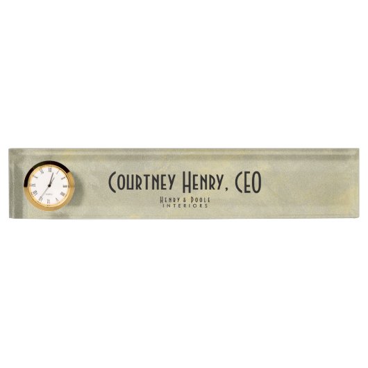金属製プラスターインテリア設計者 デスクネームプレート (正面)