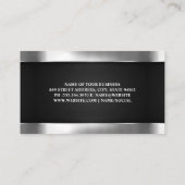 金属製マイクロホン | ブラックメッシュ 名刺 (裏面)