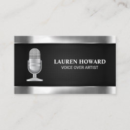 金属製マイクロホン | ブラックメッシュ 名刺