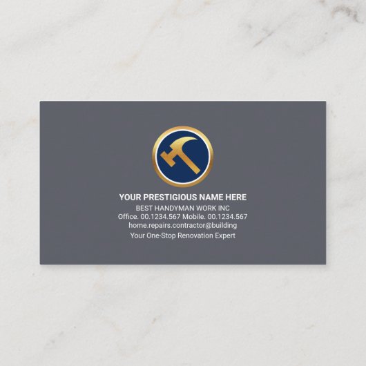 金属製手利具枠 名刺 (裏面)