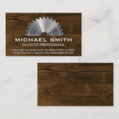 金属製材木鋸 | 木目パネル 名刺 (正面/裏面)