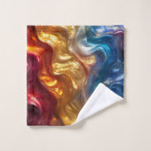 金属製油スリック手拭きセット バスタオルセット (ウォッシュタオル)