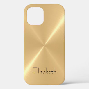 金属製淡い色の金ゴールドステンレス鋼の外観 iPhone 12 PROケース