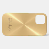 金属製淡い色の金ゴールドステンレス鋼の外観 Case-Mate iPhoneケース (裏面 (横))