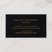 金属製金ゴールドオールドオークツリーエレガント名刺 名刺 (裏面)