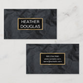 金属製金ゴールドバナー |クランプルブラック紙 名刺 (正面/裏面)