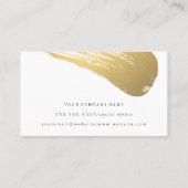 金属製金ゴールドブラシ付エレガントバラ 名刺 (裏面)