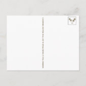 金属製金ゴールドメリークリスマスファンシーヴィンテージ枠 ポストカード (裏面)