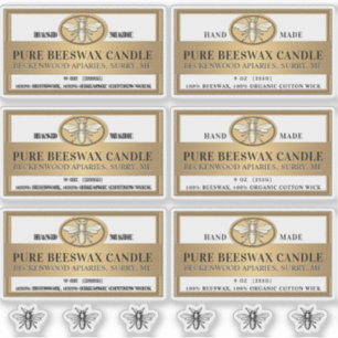 金属製金ゴールド蜜蝋ローソンドラベビー シール