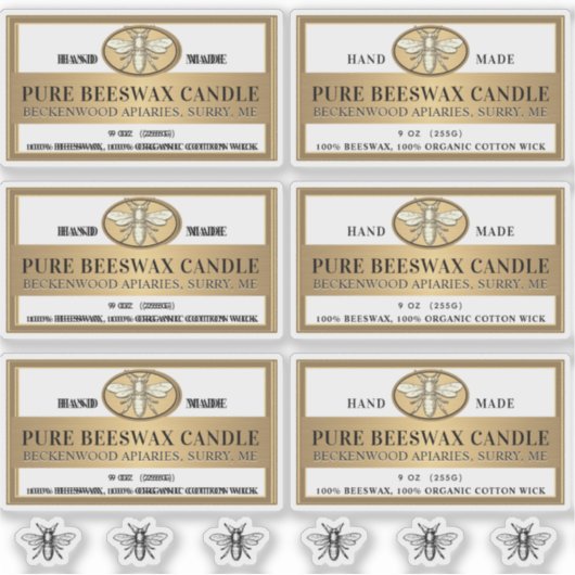 金属製金ゴールド蜜蝋ローソンドラベビー シール (正面)