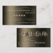 金属製金ゴールド運転車 名刺 (正面/裏面)