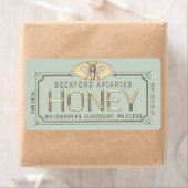 金属製金ゴールド3Dフレーム蜂蜜ラベル付き蜂 ラベル (インサイチュ)