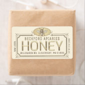 金属製金ゴールド3Dフレーム蜂蜜ラベル付き蜂 ラベル (インサイチュ)