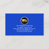 金属製銀ライン金ゴールド運搬車 名刺 (裏面)