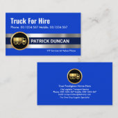 金属製銀ライン金ゴールド運搬車 名刺 (正面/裏面)