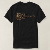 金属製銅製ギターのギター・アート・アコースティック・ギター Tシャツ (デザイン正面)