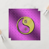 金属製雄鶏の年 カード (正面/裏面インサイチュ)