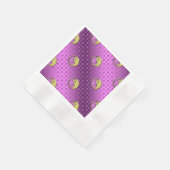 金属製雄鶏の年 縁ありカクテルナプキン (角)