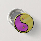 金属製雄鶏の年 缶バッジ (正面&裏面)