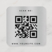 金属製QRコードウェディングRSVP エンクロージャーカード (裏面)