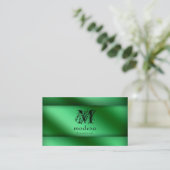 金属財政の名刺の緑 名刺 (スタンド正面)