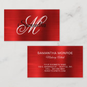 金属赤箔モノグラファンシーム 名刺 (正面/裏面)