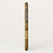 金属金ゴールドおよび金ゴールドフローラペイズリーパターン Case-Mate iPhoneケース (裏面/左)