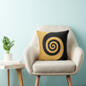 金属金ゴールドおよび黒い螺線形パターン鋼鉄 クッション (椅子)
