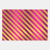 金属金ゴールドとピンクのクリスマス ラッピングペーパーシート (正面3)