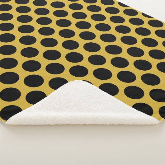 金属金ゴールドとブラックドットスタイル シェルパブランケット (3/4)