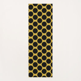 金属金ゴールドとブラックドットスタイル ヨガマット