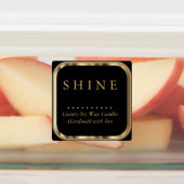 金属金ゴールドとブラック – 防水 ラベル (貼付)