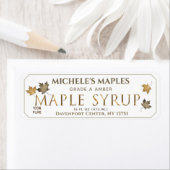 金属金ゴールドとホワイトメープル差出人住所ラベル ラベル (インサイチュ)